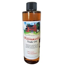 H.F. Staples Williamsville® Teak Oil - Enhance Patina On Exotic Wood, Teak, Mahogany, Walnut - 8oz
