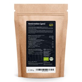 Biotiva Cloves Whole Organic 250 g – High Quality Cloves (Caryophylli Flos) Dried – Bottled and Controlled in Germany (DE-ÖKO-005)