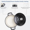 Velaze 6 QT Enameled Cast Iron Dutch Oven, Dual Handles