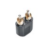 Adaptador RCA Jack 3.5mm Hembra a 2 Plug Macho para