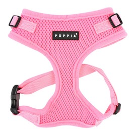 Puppia Ritefit Dog Harness small dog and medium dog harness - Adjustable and Super soft in many colours - Also usable as Puppy Harness - Anti Pull Dog Lead, Pink, L