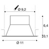 SLV AKALO 83, DL, Indoor Recessed Ceiling Light, 3000 K,