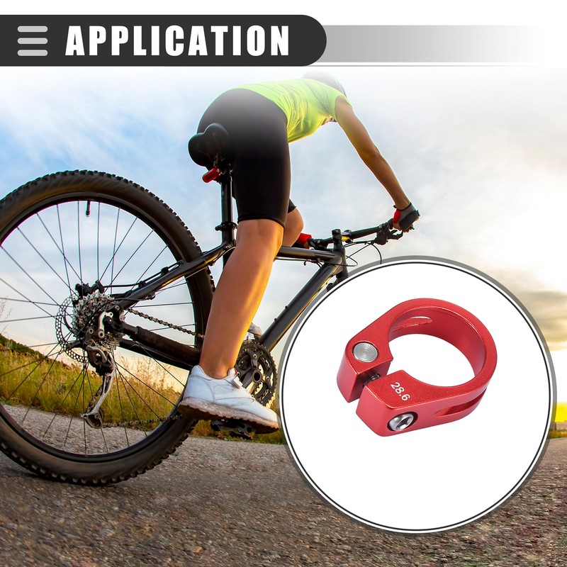 Motoforti Universal Bike Seat Post Clamp Adapter, Clamp Dia 28.6mm,