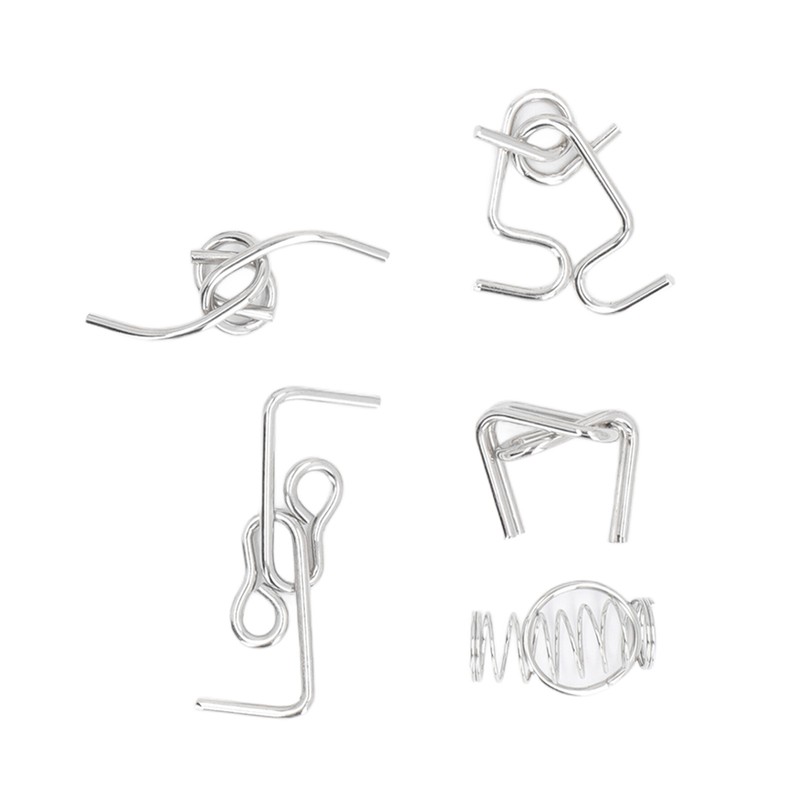 Metal Wire Puzzles Educational Logical Thinking Development Interlock Puzzles Set