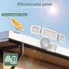 GLORIOUS-LITE Solar Security Lights 2400mAh LED Motion Sensor Light Outdoor,