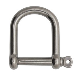 Extreme Max 3006.8225 BoatTector Stainless Steel Wide D Shackle - 1/4"