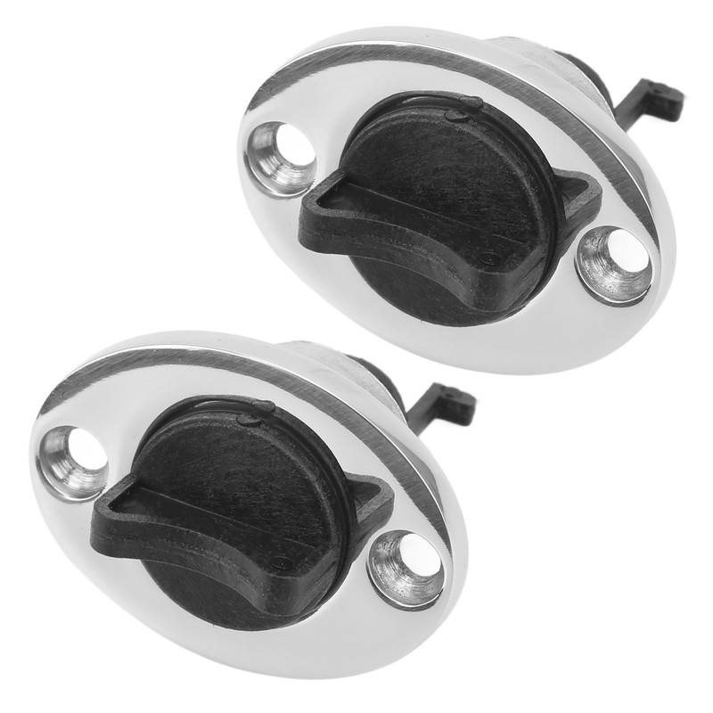 2pcs 316 Stainless Steel Marine Drain Plug Oval Garboard Transom