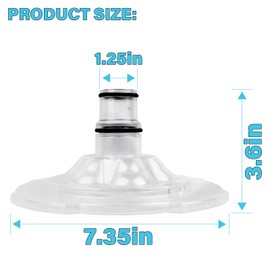 11095 Skimmer previsto para Intex 58947 cubierta de aspiradora de repuesto para accesorio de desnatador de aceite. Reemplaza la cubierta de plástico transparente para cubrir o conectar el Skimmer Intex.