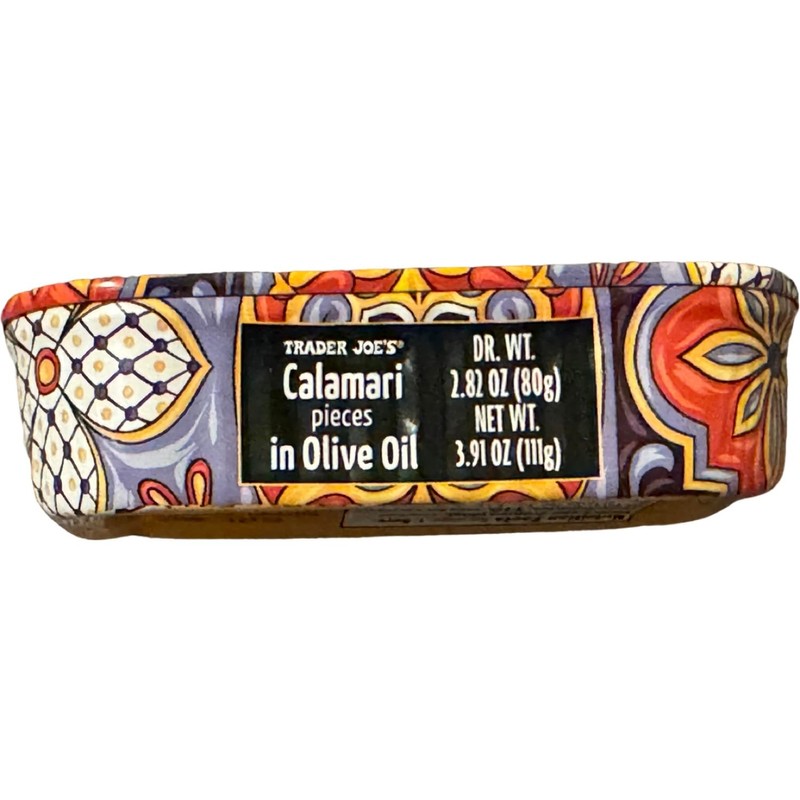 Trader Joe's Calamari Pieces in Olive Oil, 3.91 oz (Pack