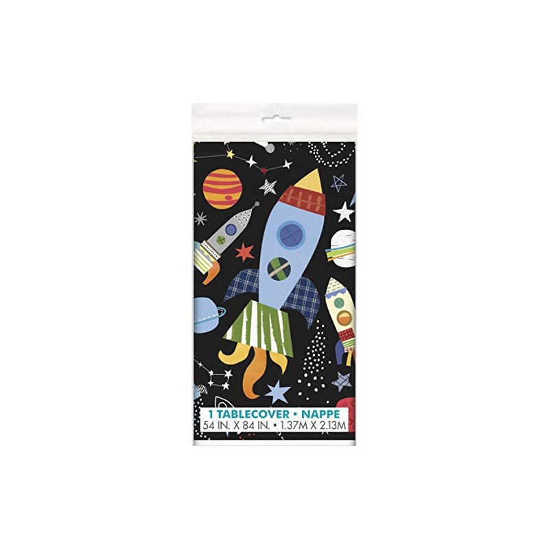 Outer Space Adventure Rectangular Plastic Table Cover (137cm x 213cm)