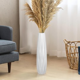 DOCFLVAS Ceramic Floor Vase,17.7 Inches Tall Floor Flower Vase for Home Decor,Large Vase for Pampas Grass,Minimalist Style for Living Room Office Centerpieces Home Decor Modern Decorative