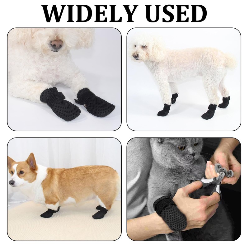 4 PCS Cat Booties, Cat Mittens to Prevent Scratching, Mesh