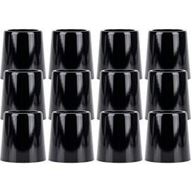 Lunarthos 12 Pack Solid Black Golf Iron Ferrules for .355 & .370 Tapered Shafts – Multiple Length Options (0.500", 0.750", 1.000") for Iron & Wedge Re-Shafting