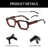 YAMEIZE Rectangle Blue Light Blocking Glasses for Women Men Small