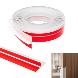 20Ft Shower Door Seal Strip for Door Frame, T-Shaped Clear Weather Stripping Door Seal Strip Shower Sweep for 1/2''(12mm) Bathroom Frameless Glass Door