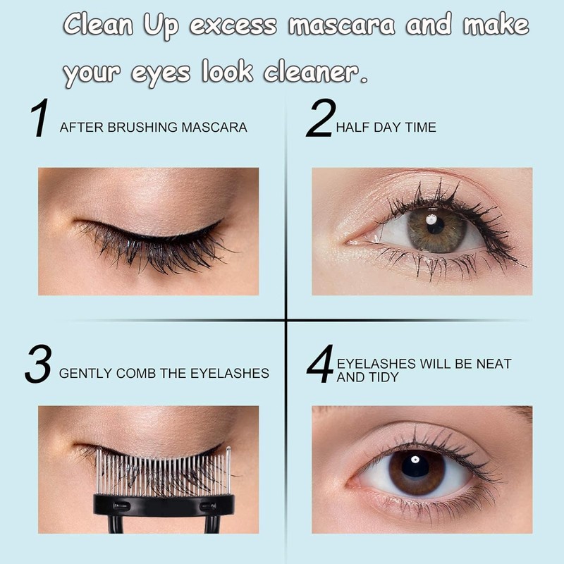 2Pcs Eyelash Comb, Eyelash Separator Eyelash Brush, Eyelash Separator Teeth