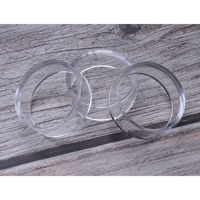 sowaka 9 Pcs Display Stands Acrylic Clear Small Round Baseball