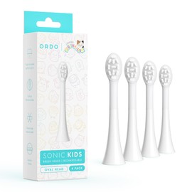 Ordo Sonic Kids Tooth Brush Heads Replacements for Squishmallows Electric Toothnrush, Soft Bristles, Pack of 2, Gift for Children Aged 4 and Up, White