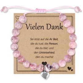 luckaide Thank You Gifts Bracelet Women's Daycare Leaving Gift Teacher Bracelet Thank You Gift for Teacher Mum Nurse Colleagues Retirement Entry