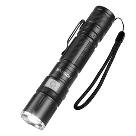 HOSONIC Taschenlampe Klein Led Aufladbar Extrem Hell 2000 Lumen Taktische Zoombare Clip Taschenlampen 5 Lichtmodi IPX4 Wasserdicht Mini Usb Flashlight für Camping Wandern Notfälle