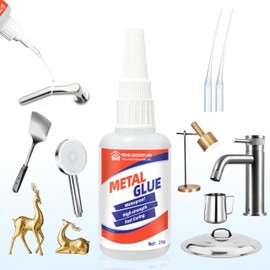 Super Glue for Metal,25g Heavy Duty Metal Repair Glue,Metal to Metal Glue,Instant Metal Adhesive for Aluminum Bonding,Alloy,Tube, DIY Crafts,Waterproof and Heat-Resistant