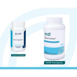 Klaire Labs SFI Health Spectrafiber - Hypoallergenic 9 Soluble Fiber Blend with Apple Pectin & Glucomannan, No Psyllium & Gluten-Free (120 Capsules)