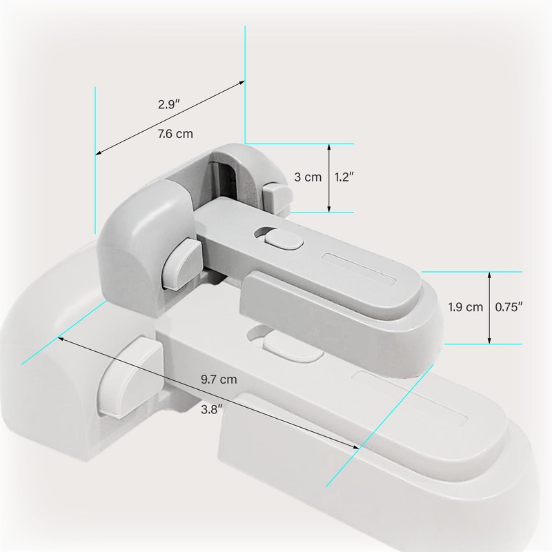 Fridge Lock for Kids, Refrigerator Lock Child Proof, Freezer Latches
