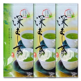 Asanoen Yame Tea Green Tea, 7.1 oz (200 g), Set of 3 Bags, Tea Leaves, Sencha, Deep Steamed Tea, Fukuoka Yame Japanese Tea, Japanese Tea, Sencha, Direct from Production Areas, Commercial Use