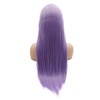 Meiyite Hair Straight Long 24inch Dark Root Light Purple Ombre