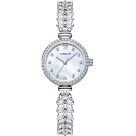 Ladies watches, mermaid bracelet watches, niche alloy watches, full diamond decoration, waterproof quartz women's watches, women's watches, watches for women, ladies watch - Colour: V2308 rose shell white rose nail
