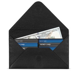 Otto Angelino Slim Genuine Leather Wallet Clutch - Multiple Slots Money, ID, Cards, Smartphone, RFID Blocking - Unisex