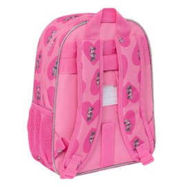 Safta Minnie Mouse Love Children's Backpack Adaptable to Carriage Easy Cleaning Ideal for Children of Different Ages Comfortable and Versatile Quality and Resilience 26 x 11 x 34 cm, pink, Casual