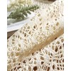 Table Runner 10 x 69 inches, Woven Cotton Crochet Lace