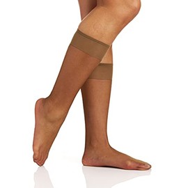 Berkshire Women's Ultra Sheer Knee High Sandalfoot Pantyhose, French Coffee, 8 1/2 - 11