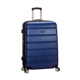 Rockland Melbourne Hardside Expandable Spinner Wheel Luggage, Blue, Checked Large 28"