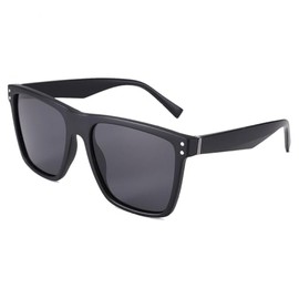 SCVGVER Square Sunglasses for Women Retro Rectangular Frame TAC Men Polarized UV Protection(Sand Black Gray)
