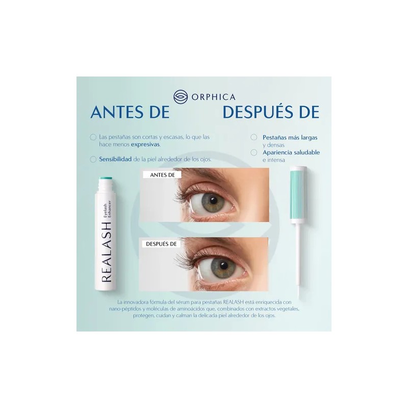 Realash Suero Alargador Pestañas Volumen, Fuerza Orphica 3ml