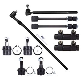 10PCS ASTOU Front Suspension Kit fit for 1985-1994 for Ford F-250 Drag Link Inner Tie Rod End Tie Rod Adjusting Sleeve Sway Bar End Link Lower Upper Ball Joint
