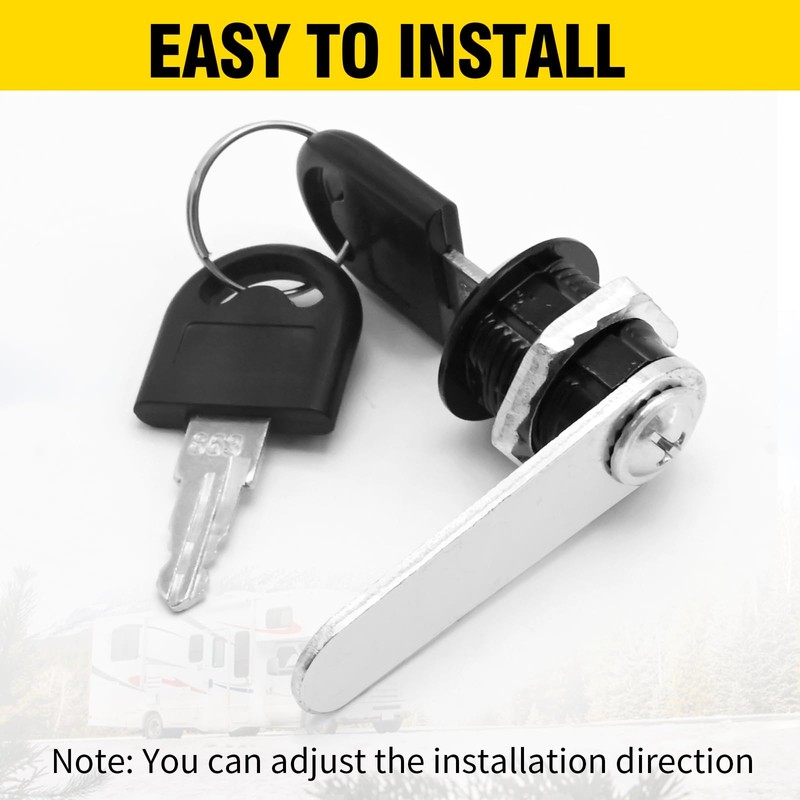 EATAKWARD RV Drawer Cam Lock 5/8 inch, Single Key, 3Lock