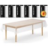 DecorRack 6 Pack Rectangular Tablecloths BPA-Free Plastic, 54 x 108