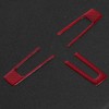 3Pcs Steering Wheel Frame Sticker Carbon Fiber Button Cover Trim