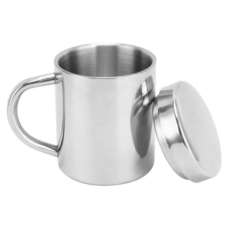 Tea Cup Portable 304 Stainless Steel Water Cup with Lid