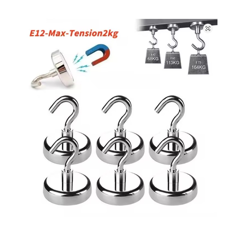 10PCS Strong Magnetic Hooks for Home & Kitchen – Multi-Purpose