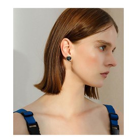 Vogem Gold Clip On Pearl Earrings for Women Ladies 18ct Gold Plated Vintage Round Freshwater Pearl Non Pierced Ear Clips(black Pearl-Gold Clip)