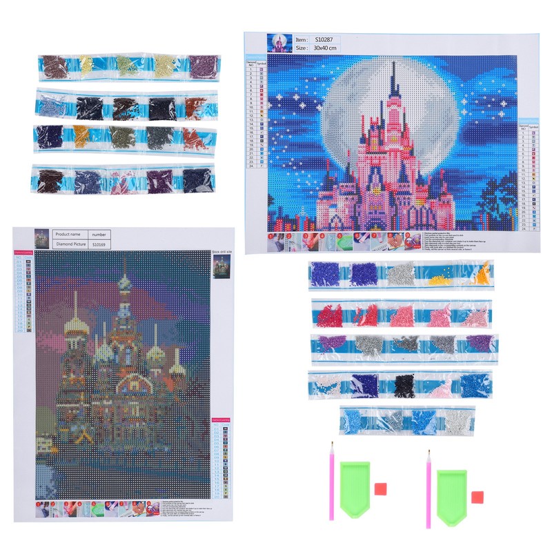 DIY Diamond Painting Kit Castle Embroidery Arts Craft Picture for