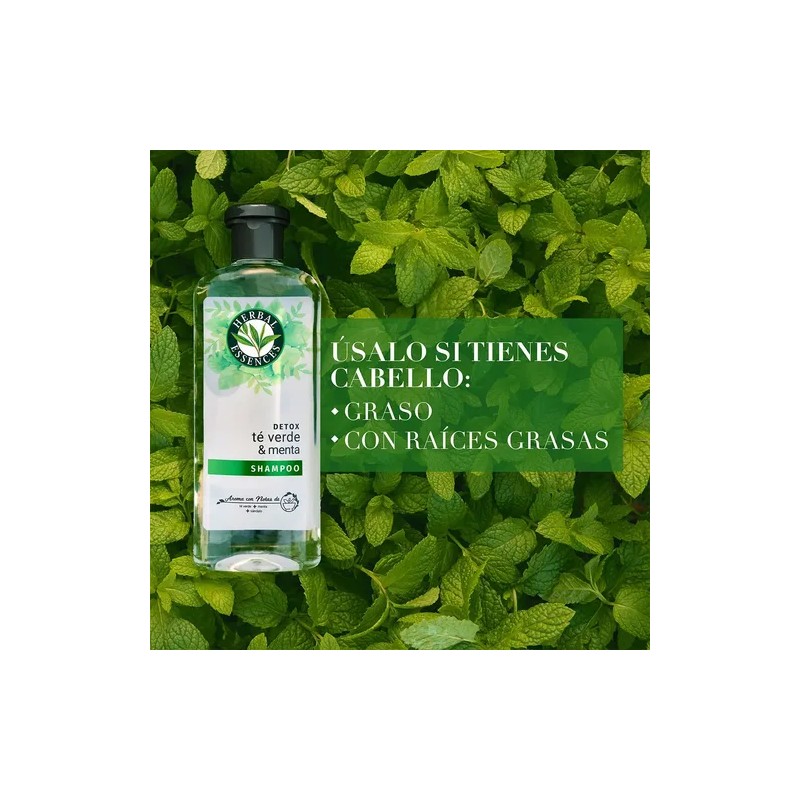 Shampoo Herbal Essences Detox Té Verde Menta 400 Ml