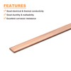 sourcing map Copper Flat Bar, 1/16" Thickness x 3/8" Width