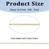 16.4 Feet Necklace Chains for Jewelry Making, Gold Plated Solid