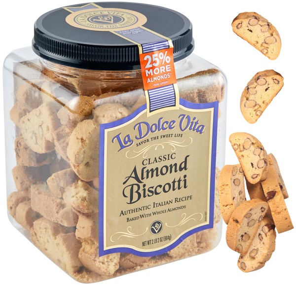 Nonni's La Dolce Vita Almond Biscotti - Biscotti Italian Cookies