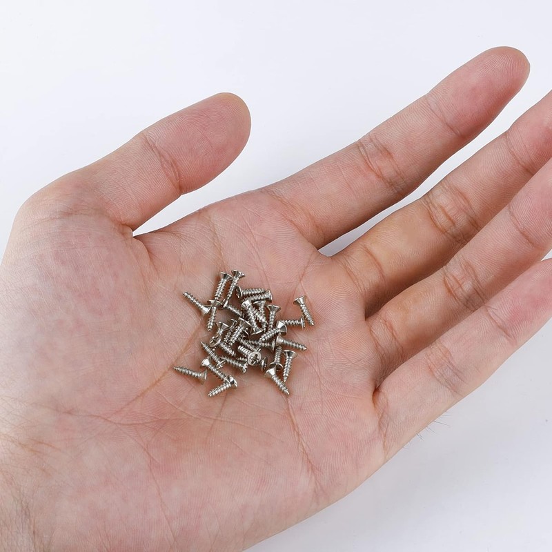Roosea Pack of 1000 Small Self-Tapping Screws Metal M2 Wood